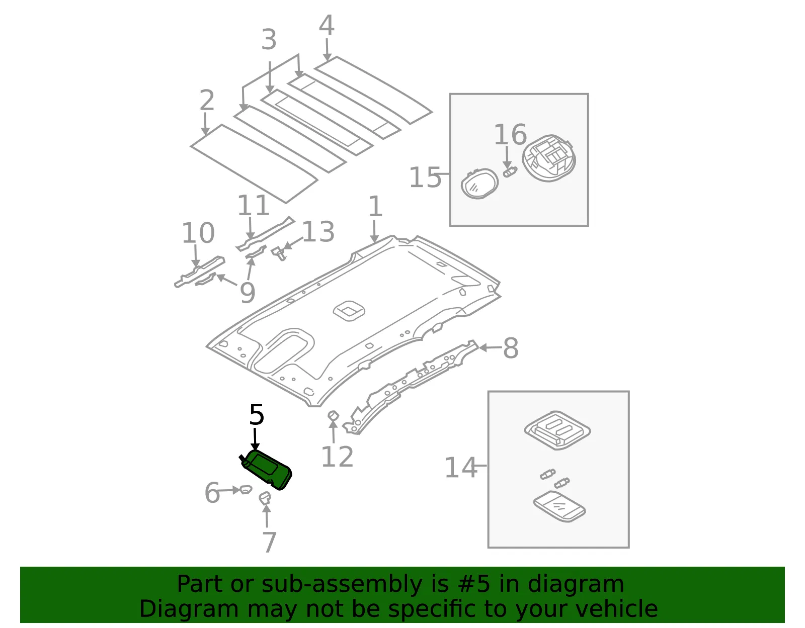 Sun-Visor - Driver's Side (LH) - Kia (85201-3E070CY) - view 2
