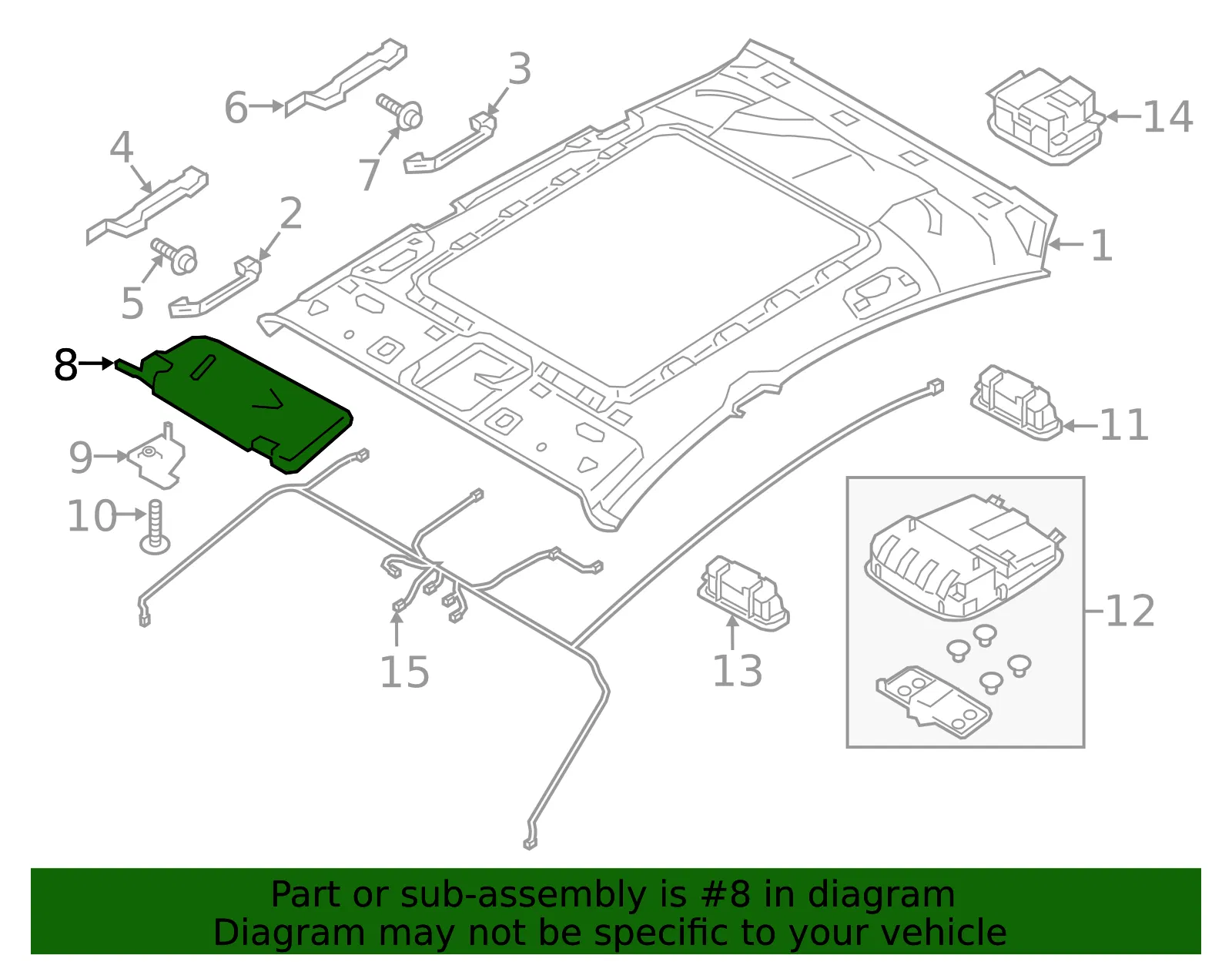 Sun-Visor - Driver's Side (LH) - Kia (85201-3T710TX) - view 2