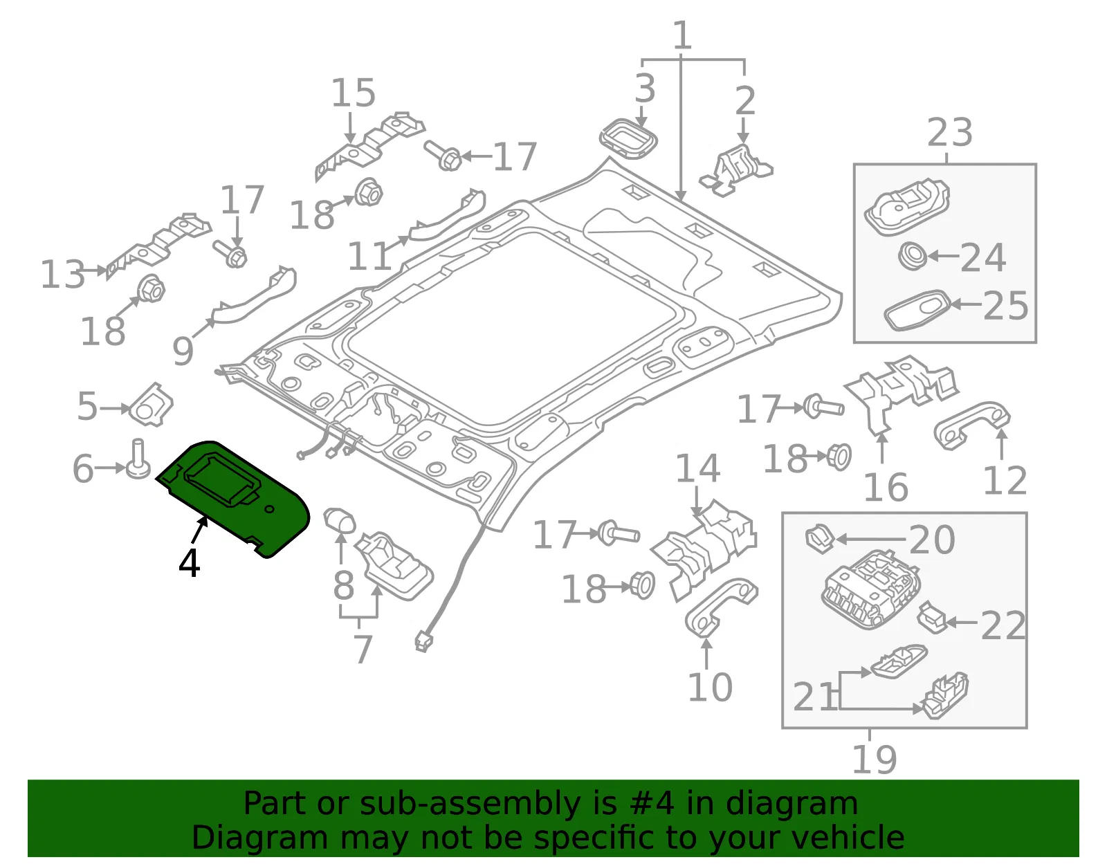 Sun-Visor - Driver's Side (LH) - Kia (85201-D5200CGA) - view 2