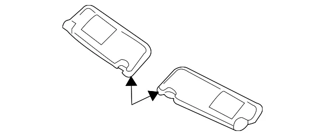 Sun-Visor - Driver's Side (LH) - Kia (85202-1F690LX) - view 2
