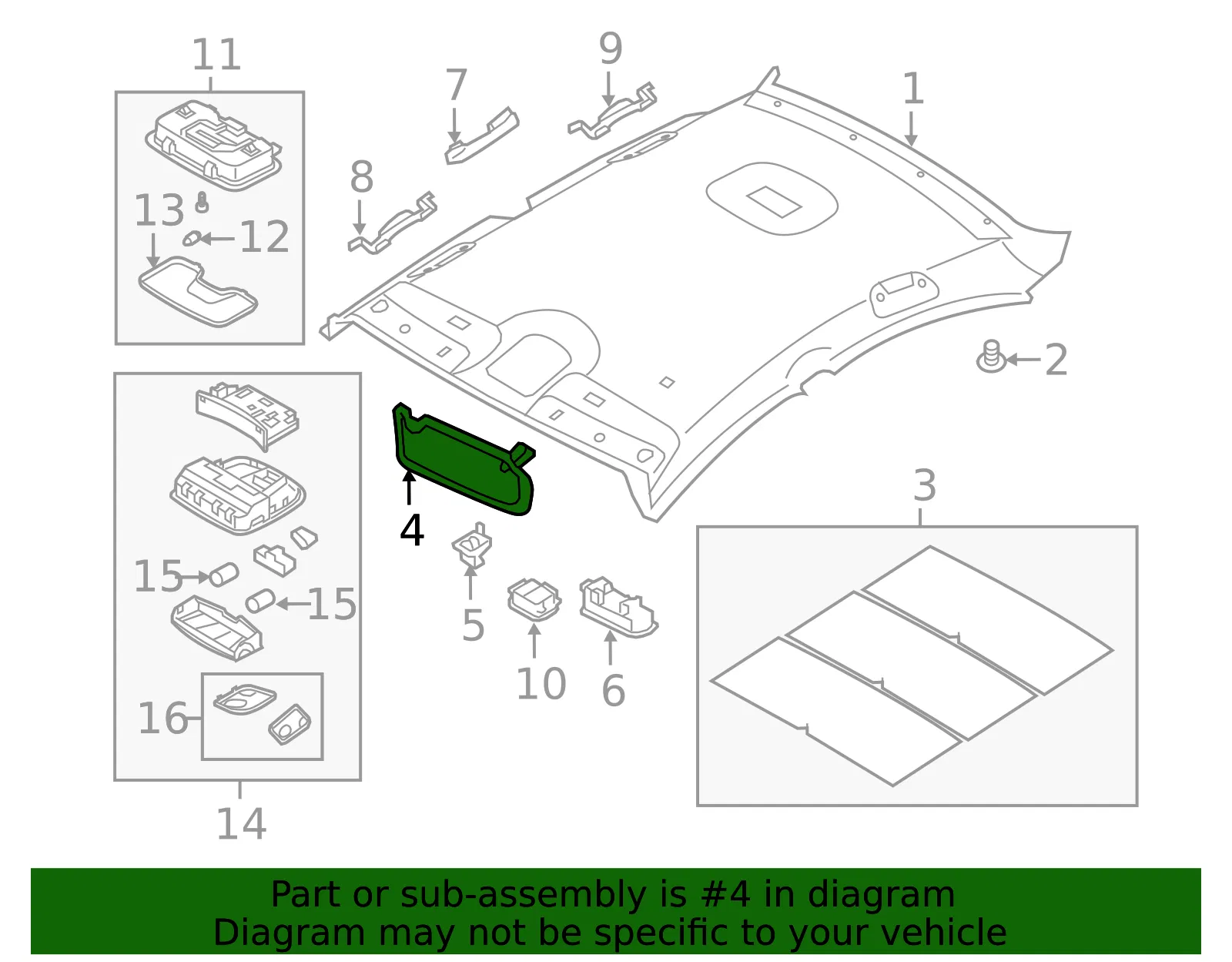 Sun Visor - Passenger Side (RH) - Kia (85202-2T020UP) - view 2