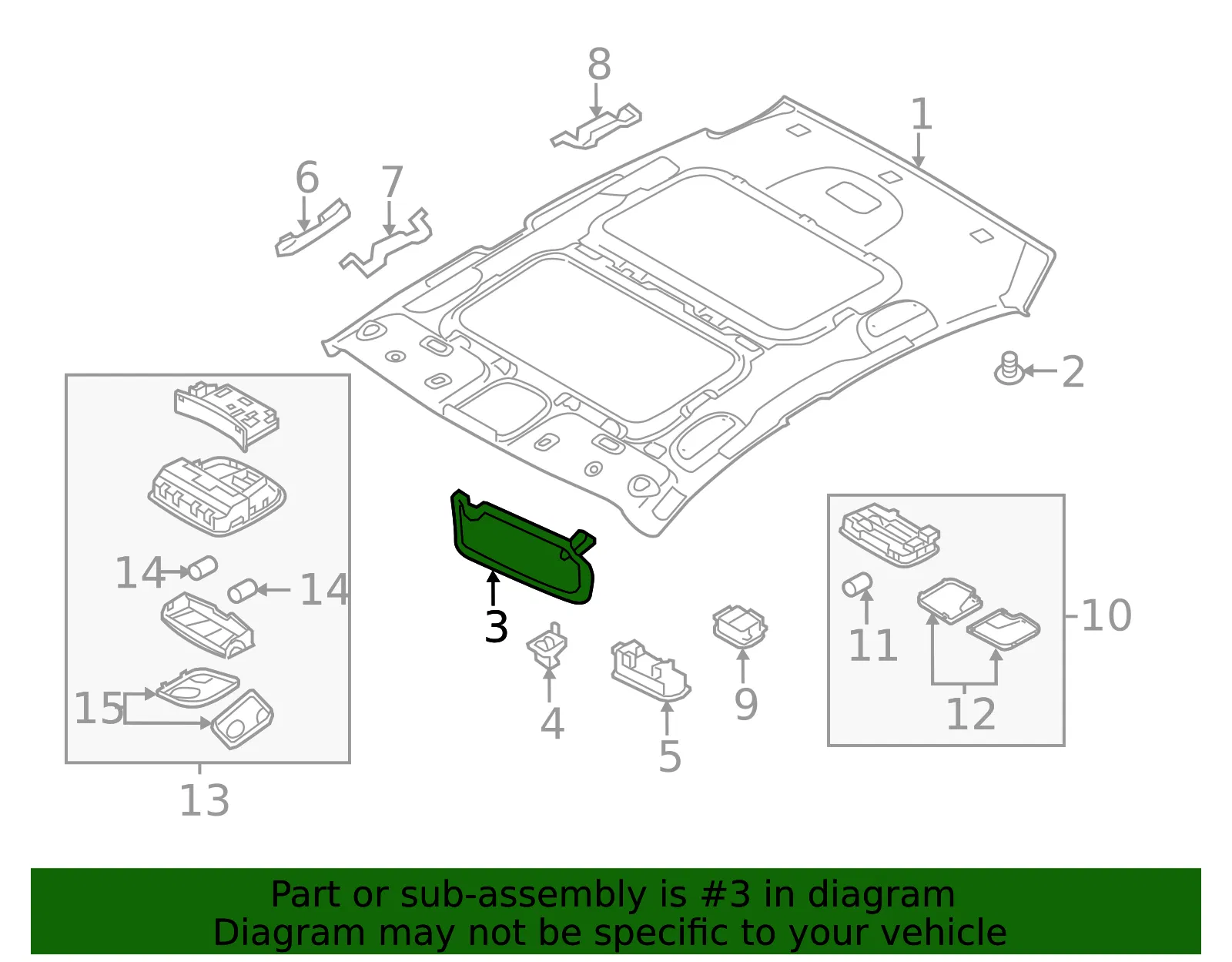 Sun Visor - Passenger Side (RH) - Kia (85202-2T52087) - view 2