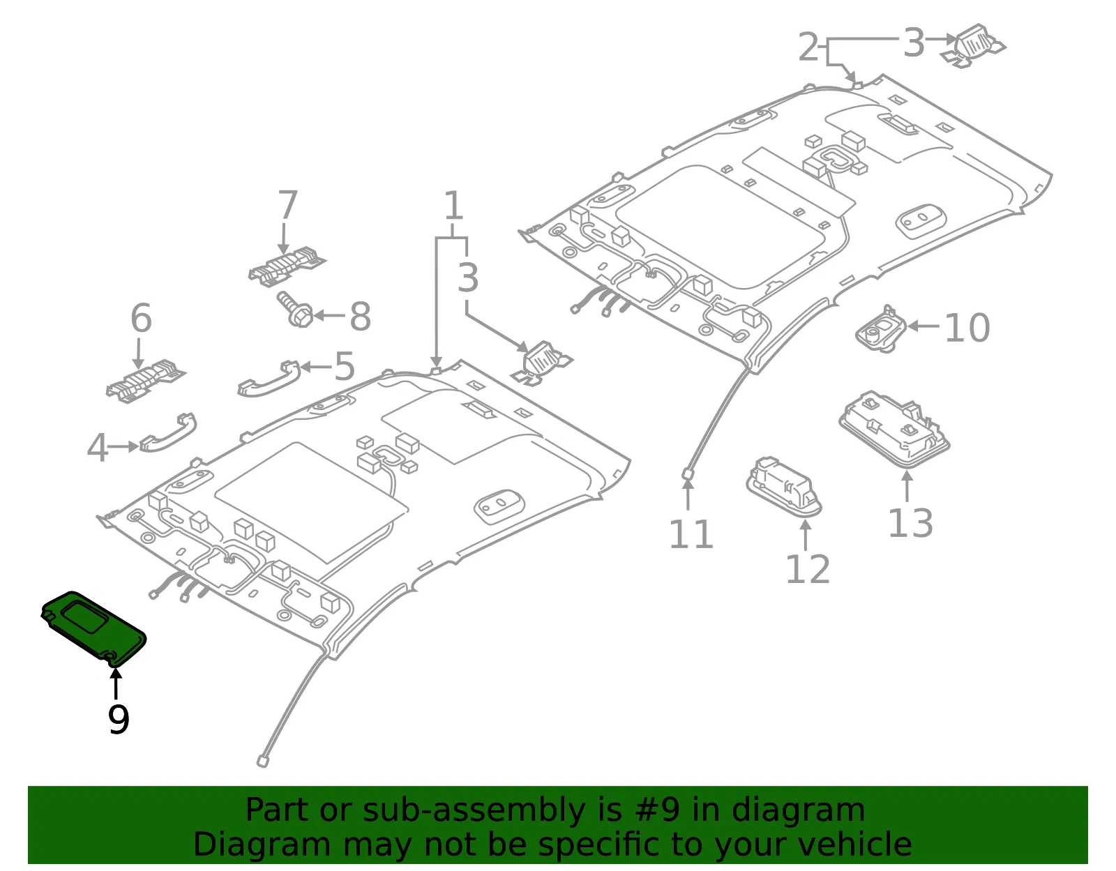 Sun-Visor - Passenger Side (RH) - Kia (85202-J5040AYK) - view 2