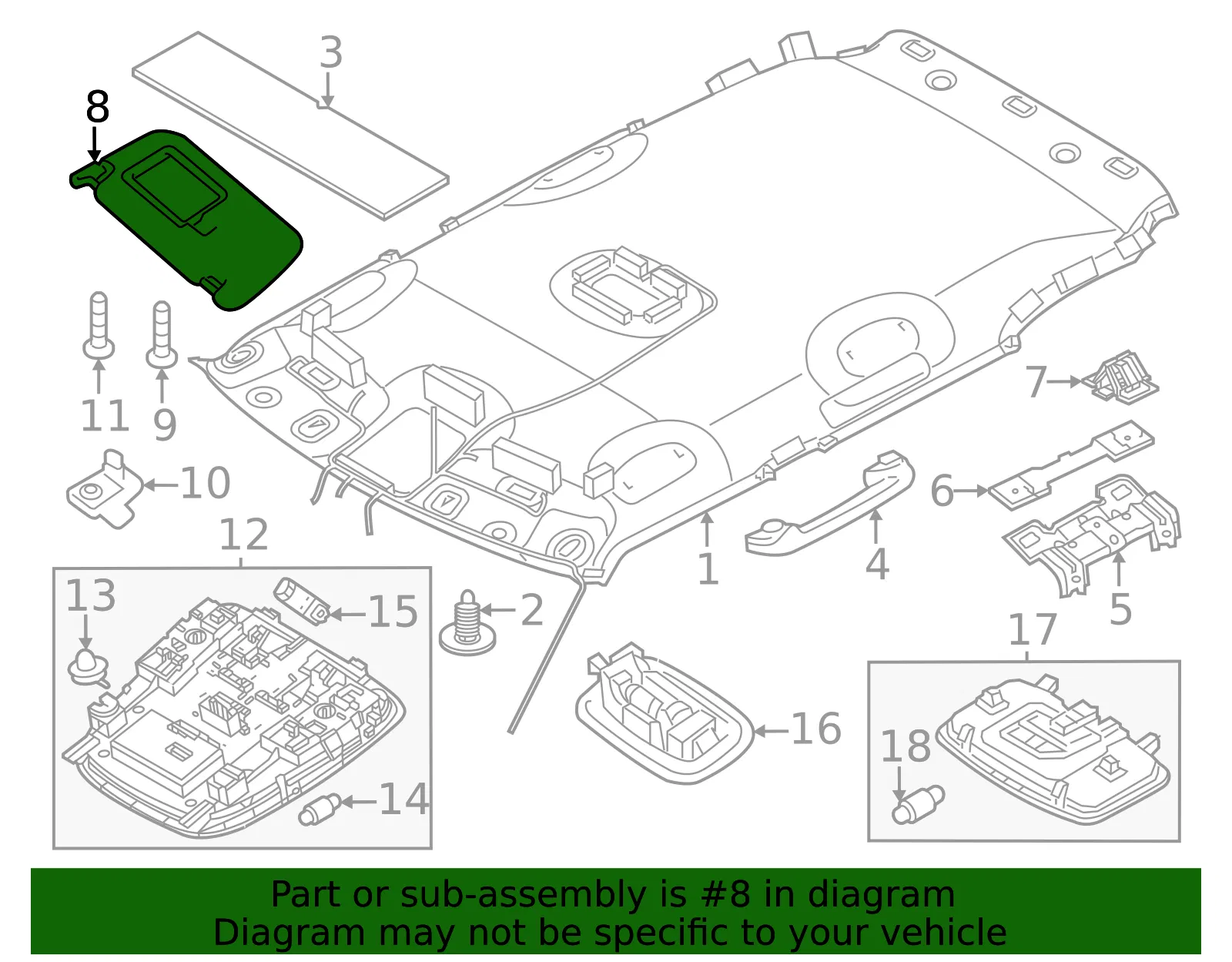 Sun-Visor - Kia (85210-AT200GYT) - view 2