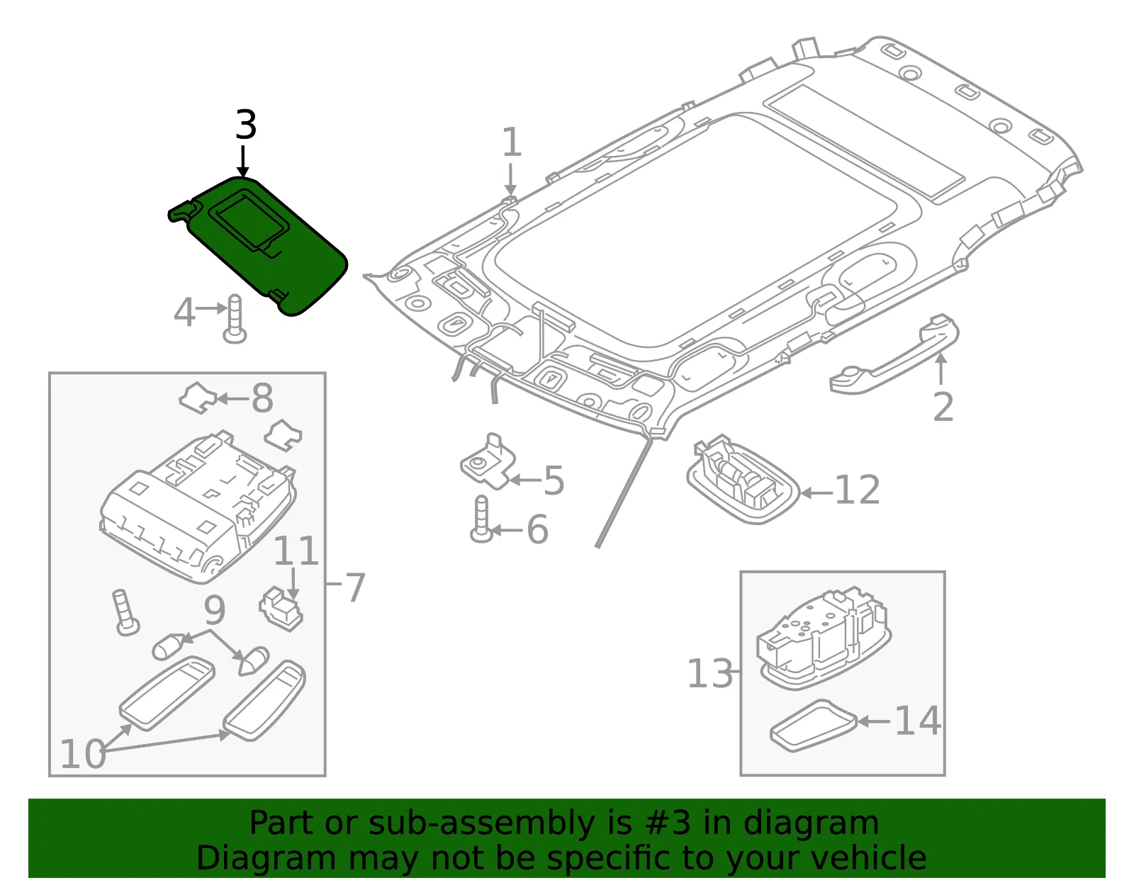 Sun-Visor - Driver's Side (LH) - Kia (85210-B2740EQ) - view 2
