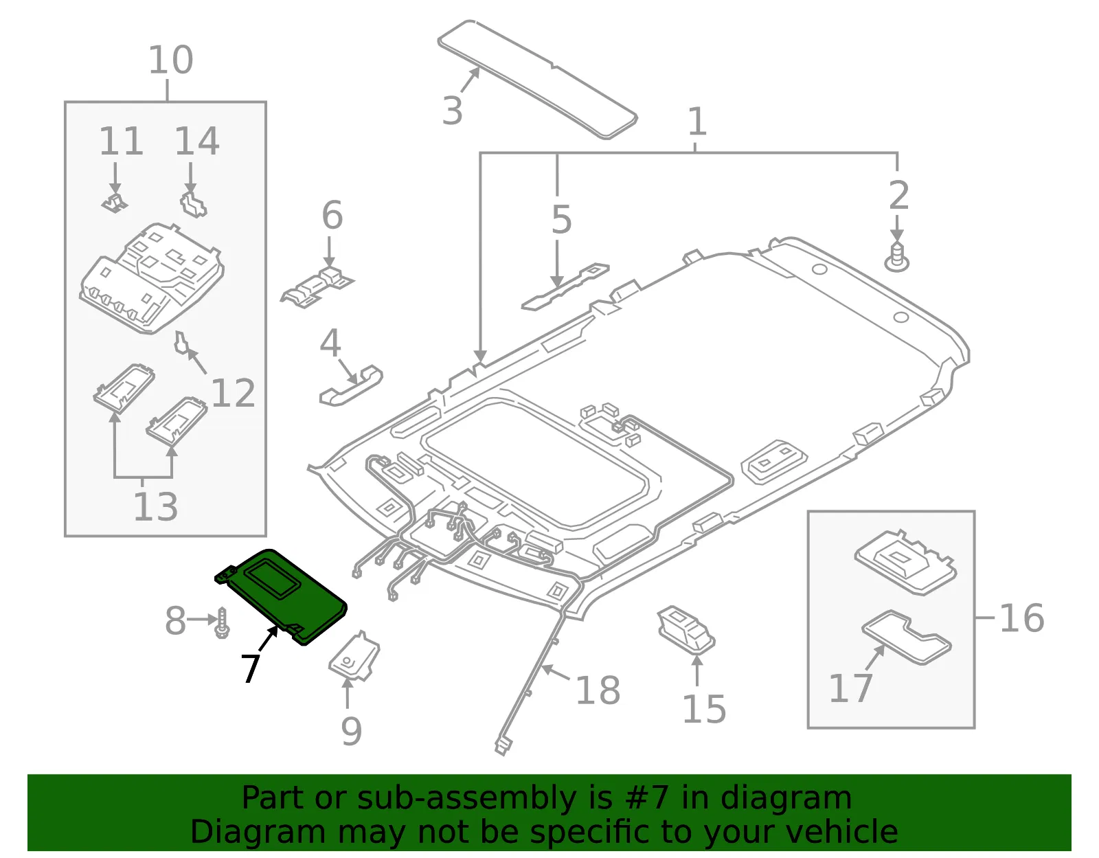 Sun-Visor - Kia (85210-K0120HGC) - view 2