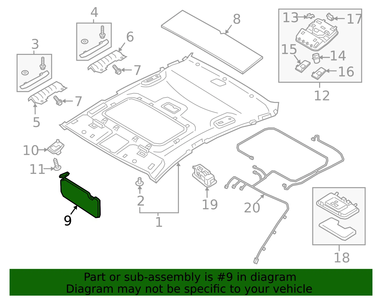 Sun-Visor - Kia (85210-M7250BGA) - view 2