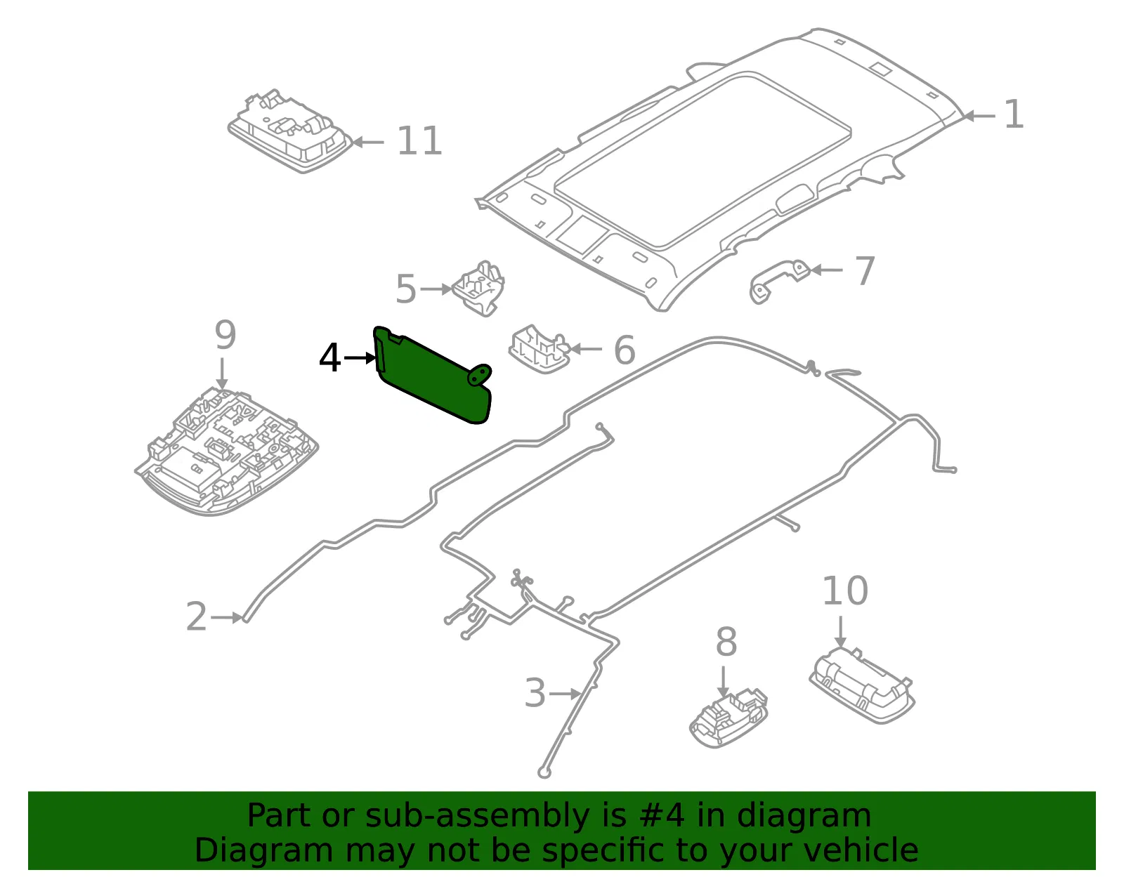 Sun-Visor - Kia (85210-P4530GYT) - view 2
