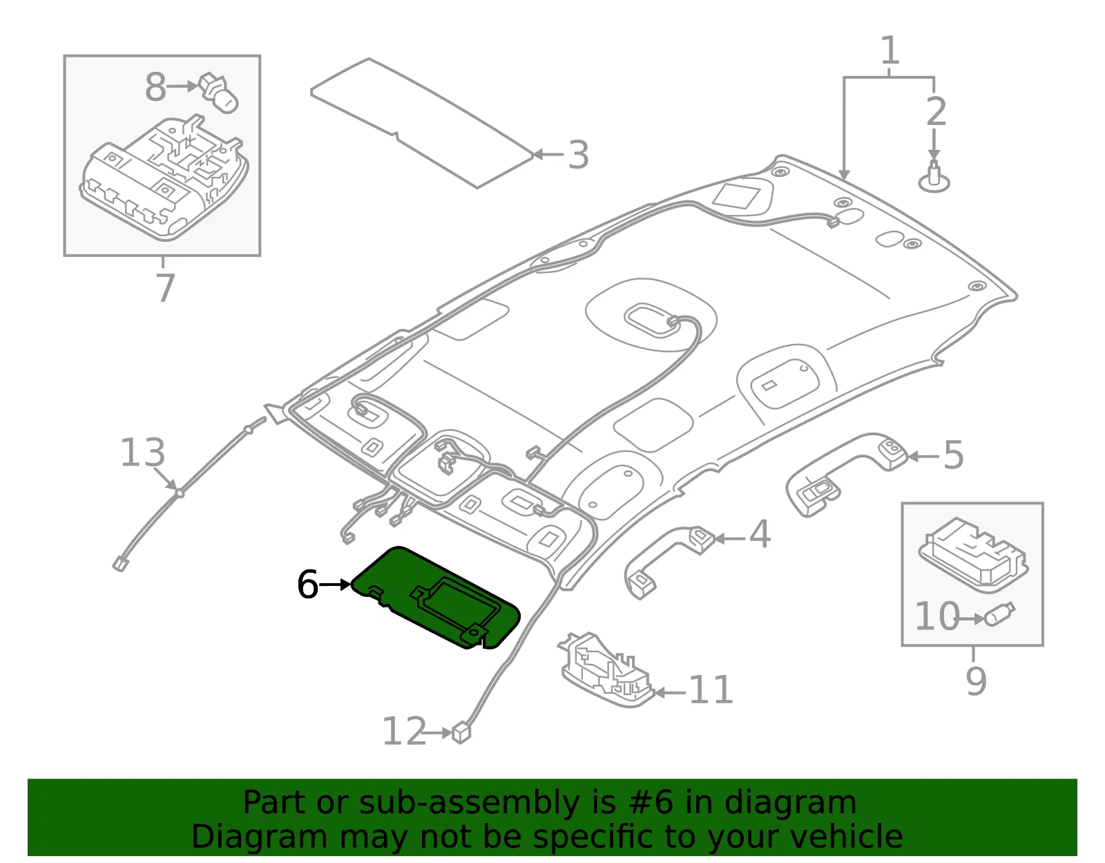 Sun-Visor - Kia (85210-Q5110BGA) - view 2