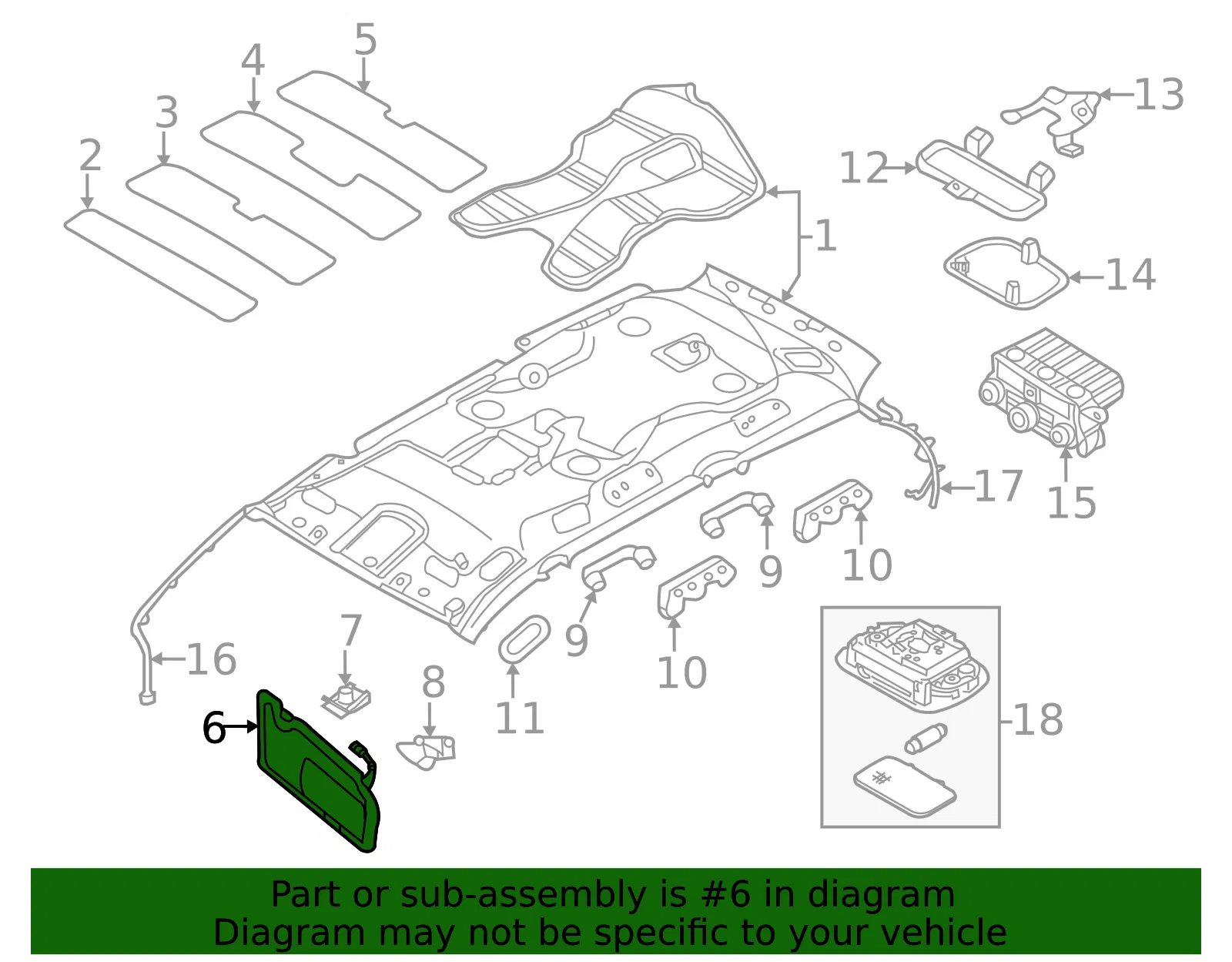 Sun-Visor - Passenger Side (RH) - Kia (85220-4D110QW) - view 2