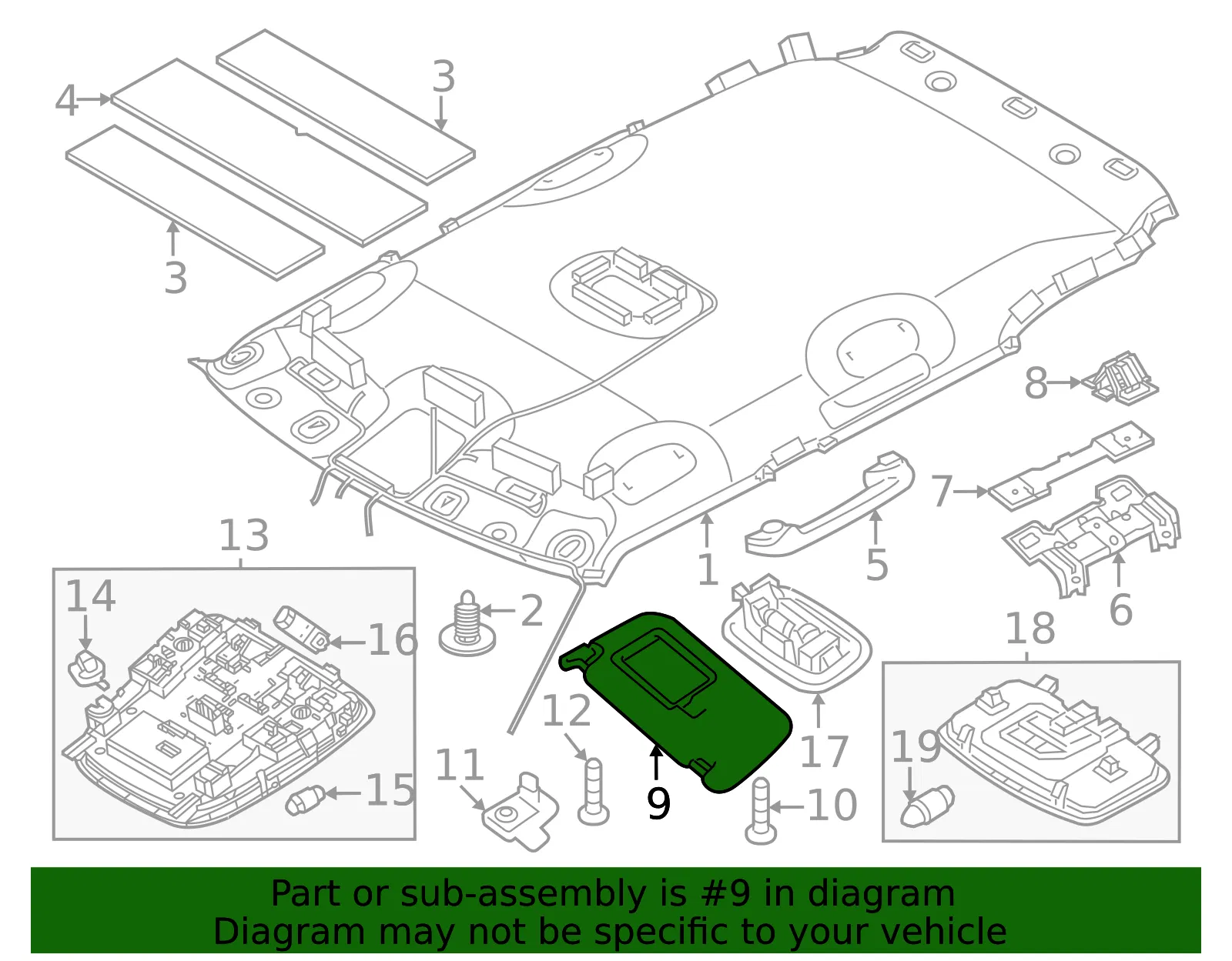 Sun-Visor - Kia (85220-AT200GYT) - view 2