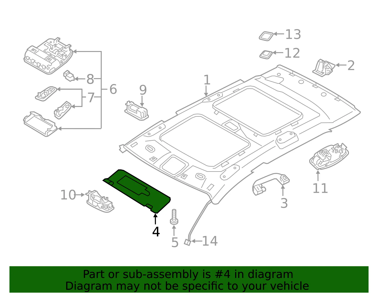 Sun-Visor - Passenger Side (RH) - Kia (85220-D9310WK) - view 2