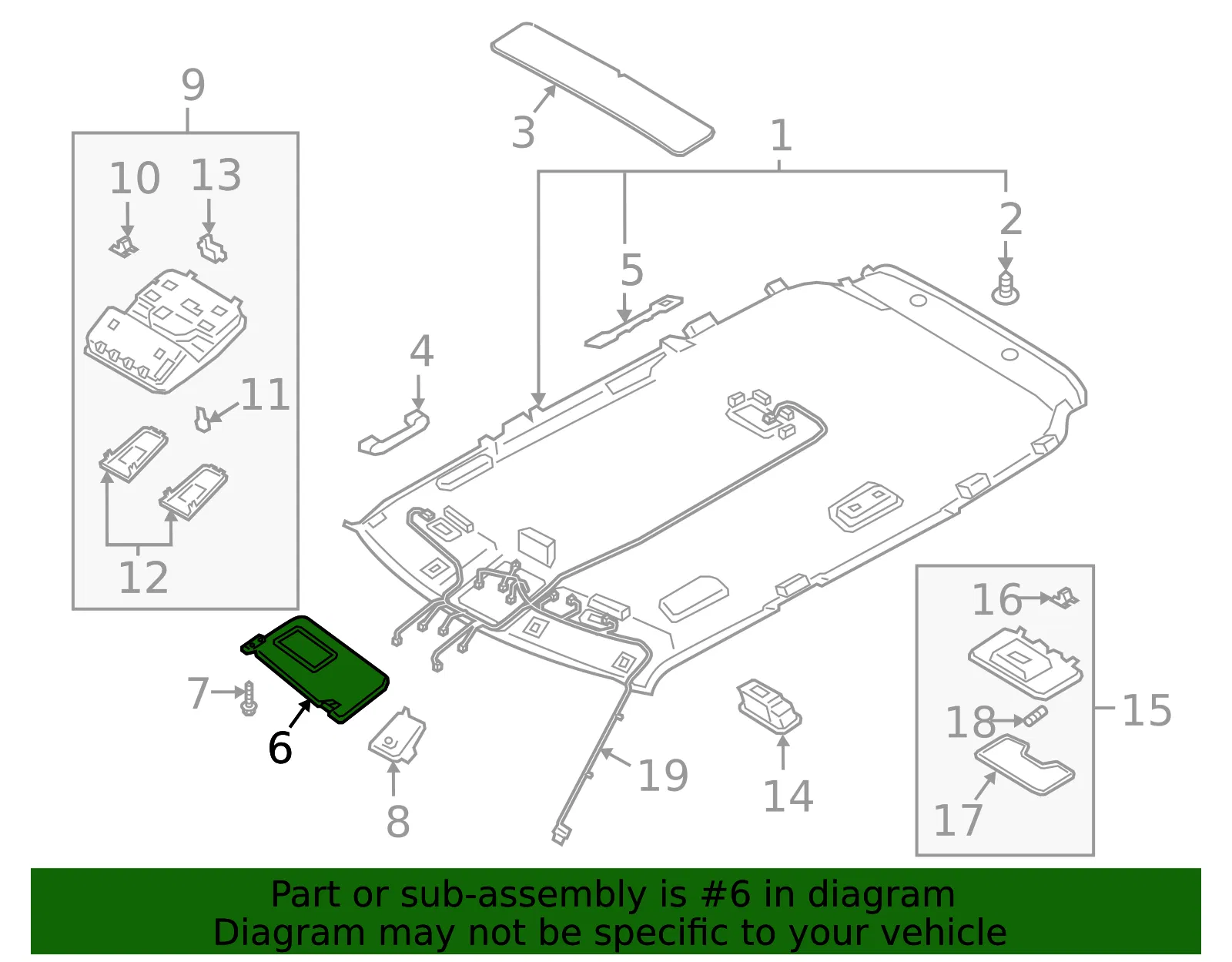 Sun-Visor - Kia (85220-K0020HGC) - view 2