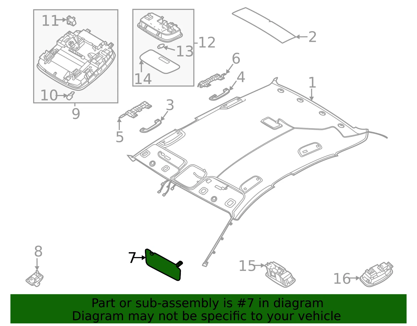 Sun-Visor - Kia (85220-L3020DNN) - view 2