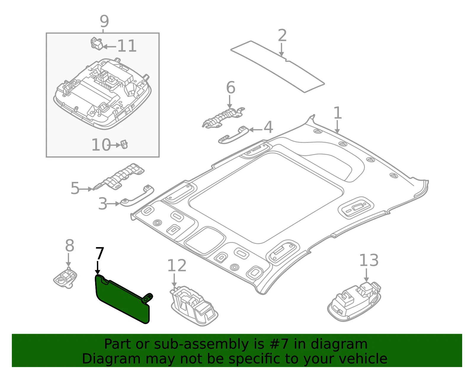 Sun-Visor - Kia (85220-L3520DNN) - view 2