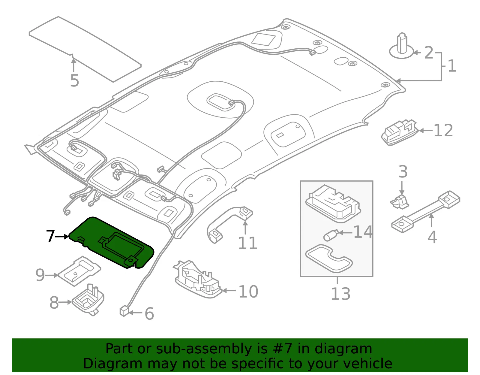 Sun-Visor - Kia (85220-P1300GYT) - view 2
