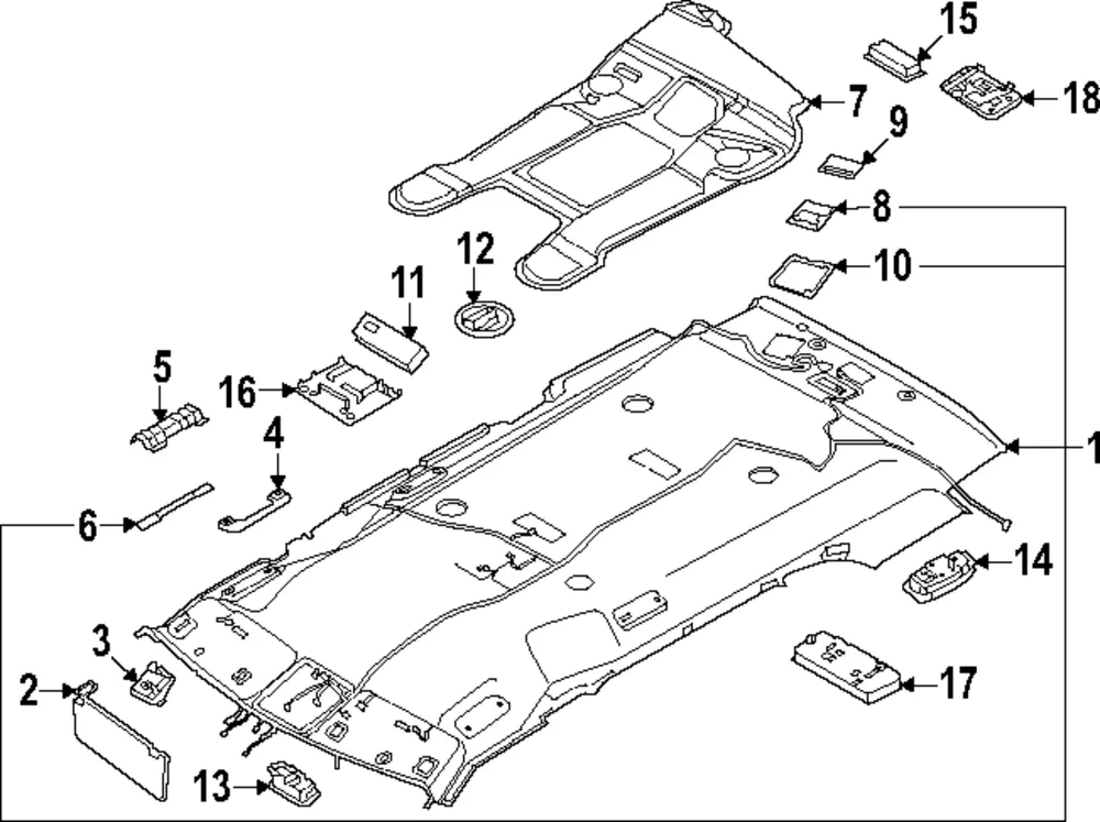Sun-Visor Assembly Right-Hand - Kia (85220-R0330BSU)