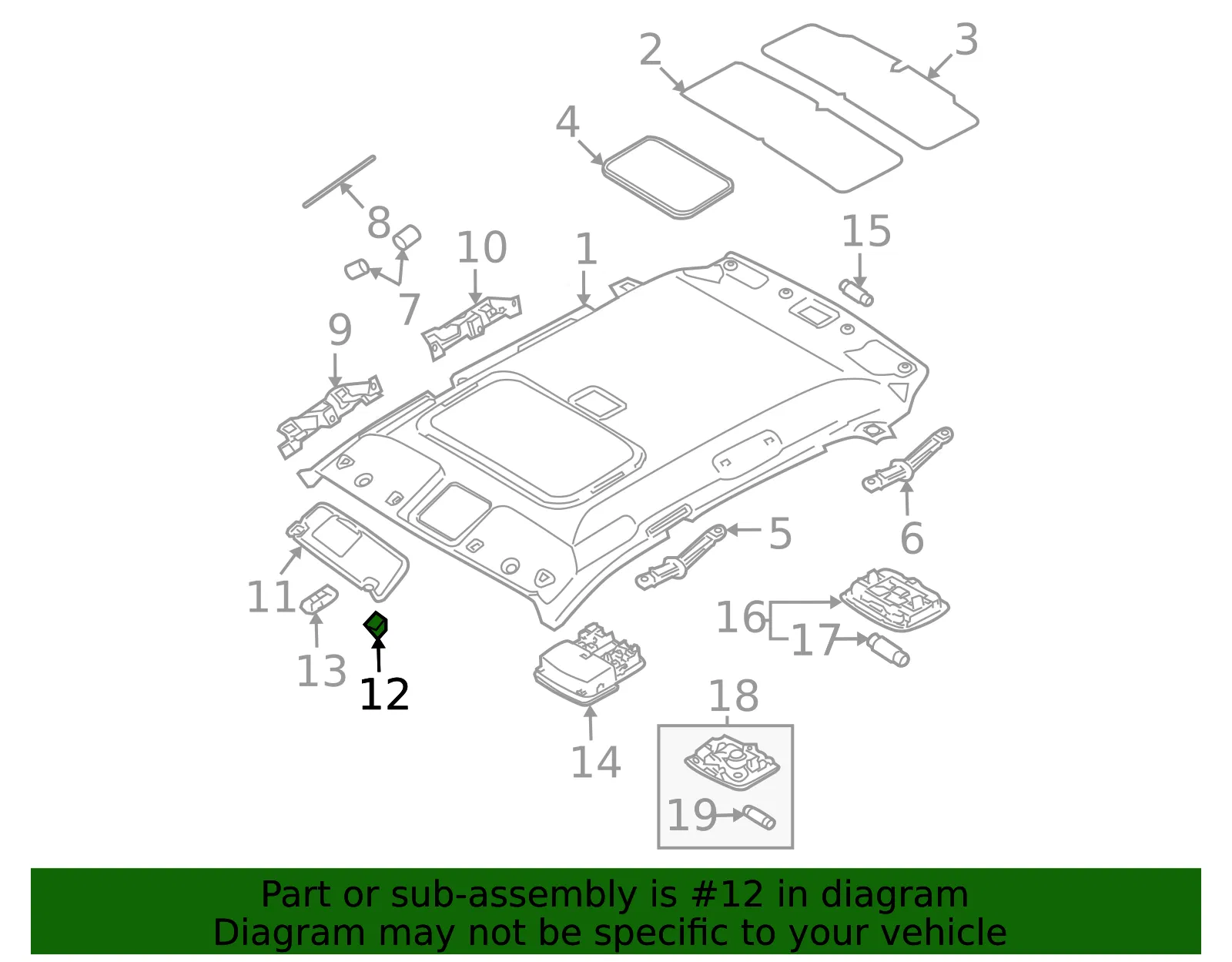 Sun-Visor Retainer - Kia (85235-1F000LX) - view 2