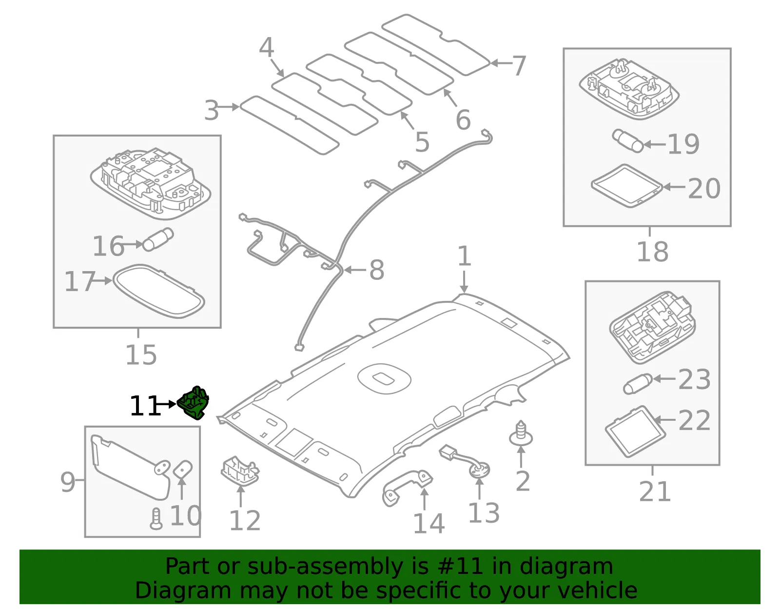 Sun-Visor Retainer - Kia (85235-1U000J7) - view 2