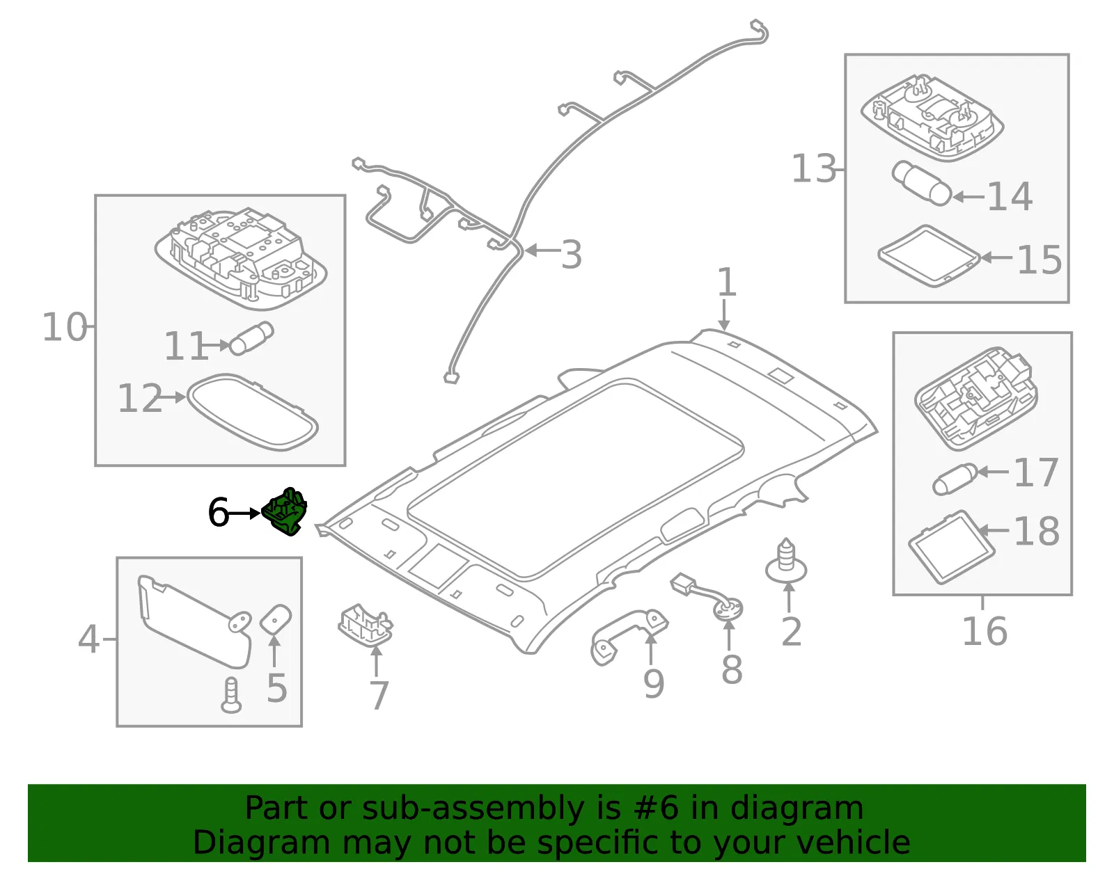 Sun-Visor Retainer - Kia (85235-1U000UP) - view 2