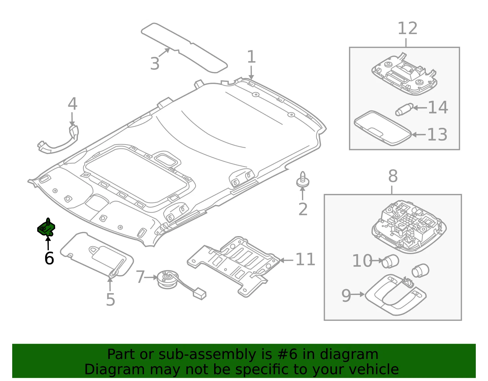 Sun-Visor Holder - Kia (85235-2E000QW) - view 2