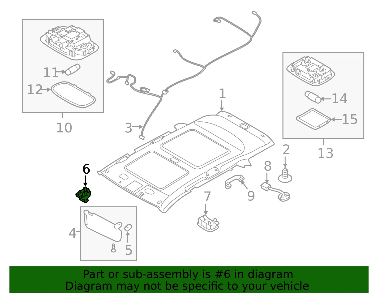 Sun-Visor Retainer - Kia (85235-2P000J7) - view 2