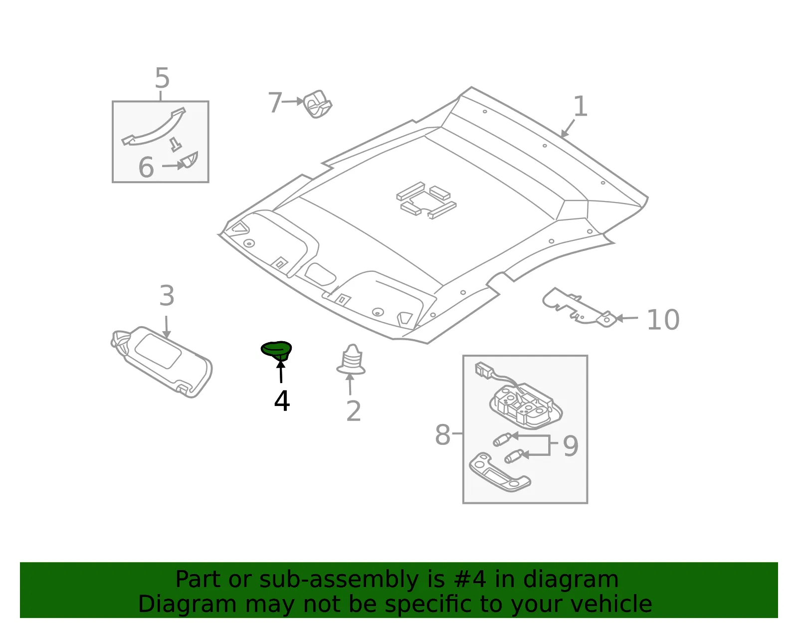 Visor Retainer - Kia (85235-38000BT) - view 2