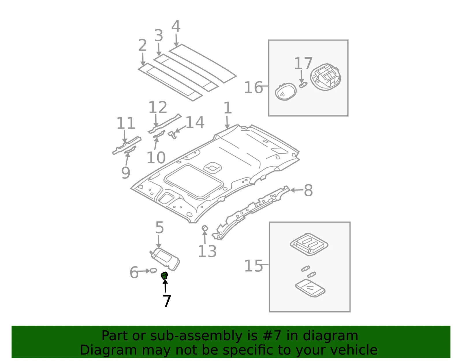 Sun-Visor Retainer - Kia (85235-38000CY) - view 2