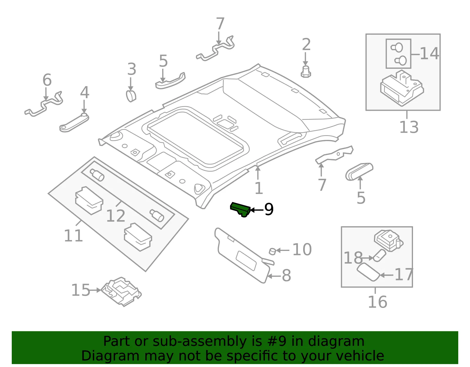 Sun-Visor Retainer - Kia (85235-4D000QW) - view 2