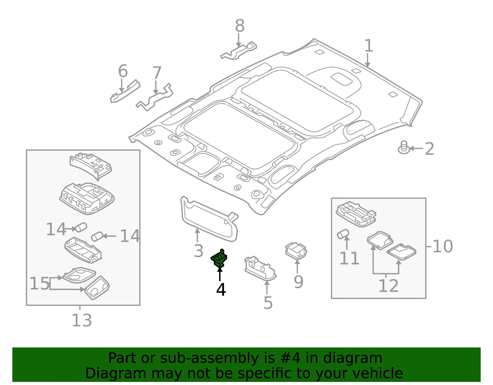 Sun-Visor Retainer - Kia (85235-4D30087) - view 2