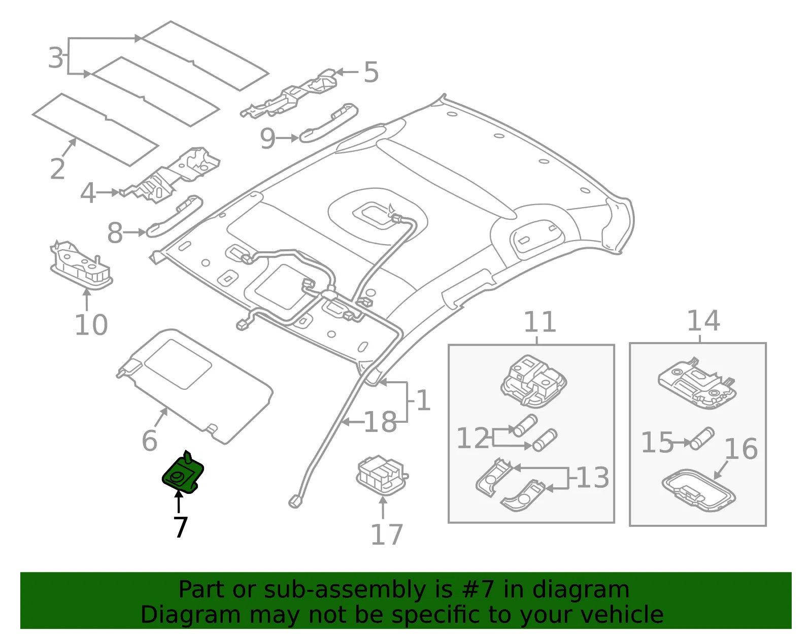 Sun-Visor Retainer - Kia (85235-4D300HCS) - view 2