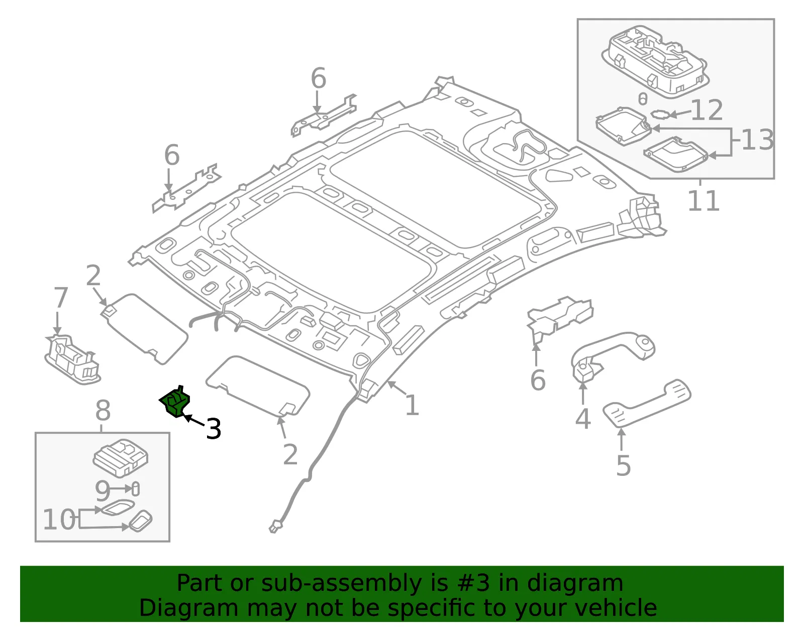 Sun-Visor Retainer - Kia (85235-4D300TXA) - view 2
