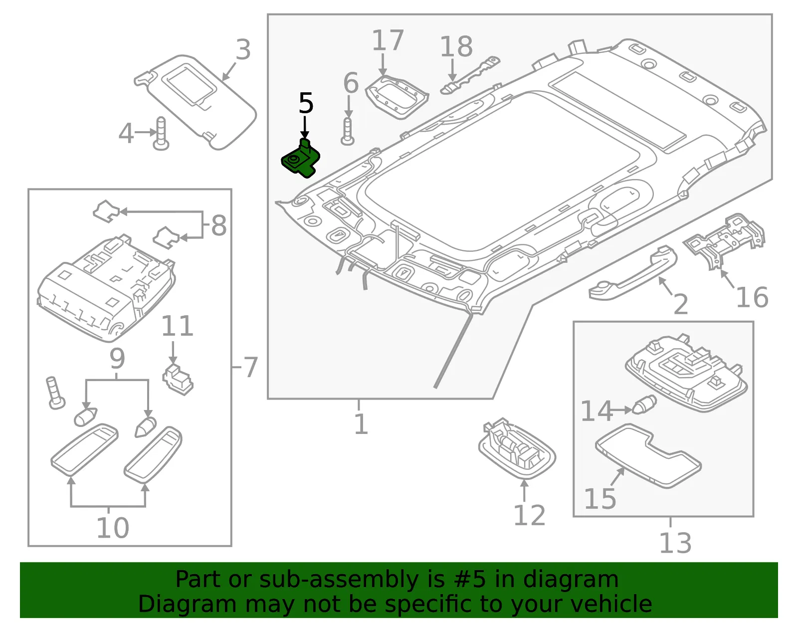 Sun-Visor Retainer - Kia (85235-B1000AOA) - view 2