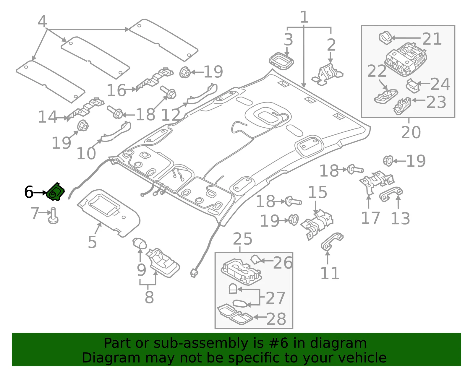 Sun-Visor Retainer - Kia (85235-B1000CGA) - view 2