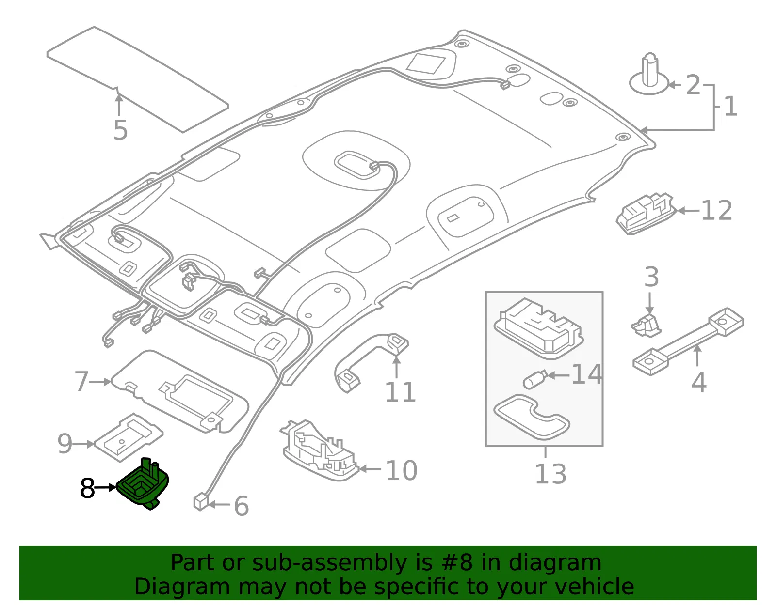 Sun-Visor Retainer - Kia (85235-D3000GYT) - view 2