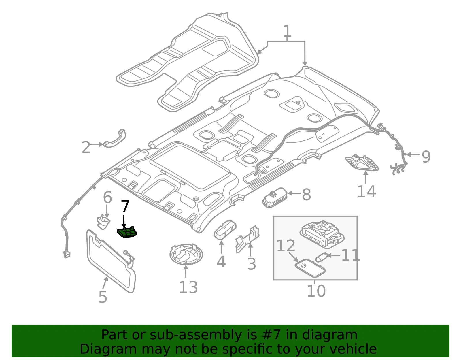 Sun-Visor Cover - Driver's Side (LH) - Kia (85237-4D001TW) - view 2