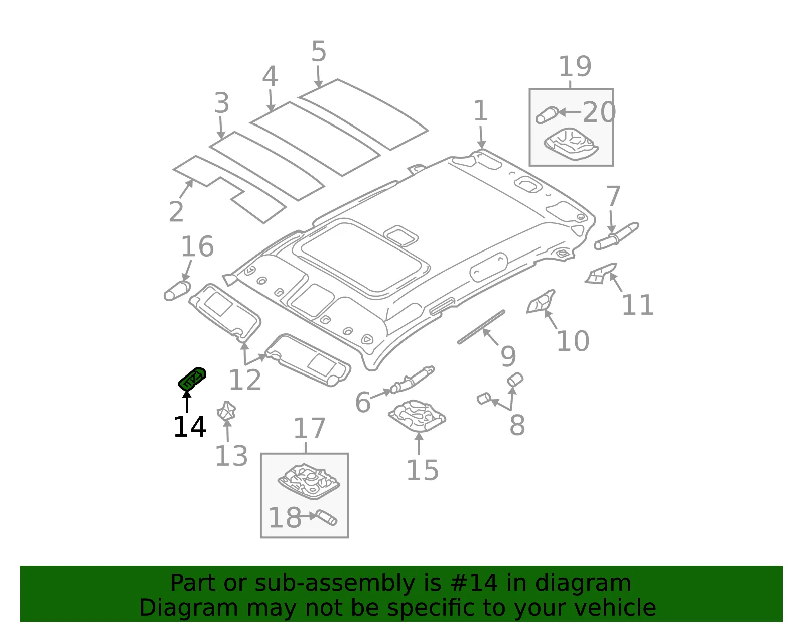 Sun-Visor Cover - Kia (85238-1F000EZ) - view 2