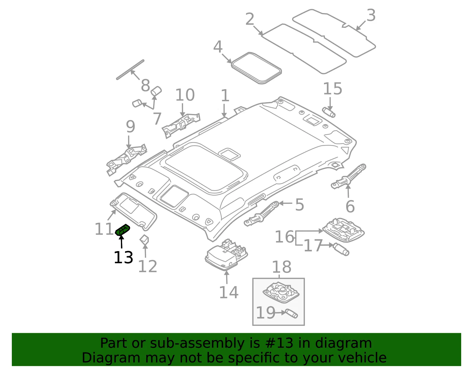 Sun-Visor Cover - Kia (85238-1F000LX) - view 2