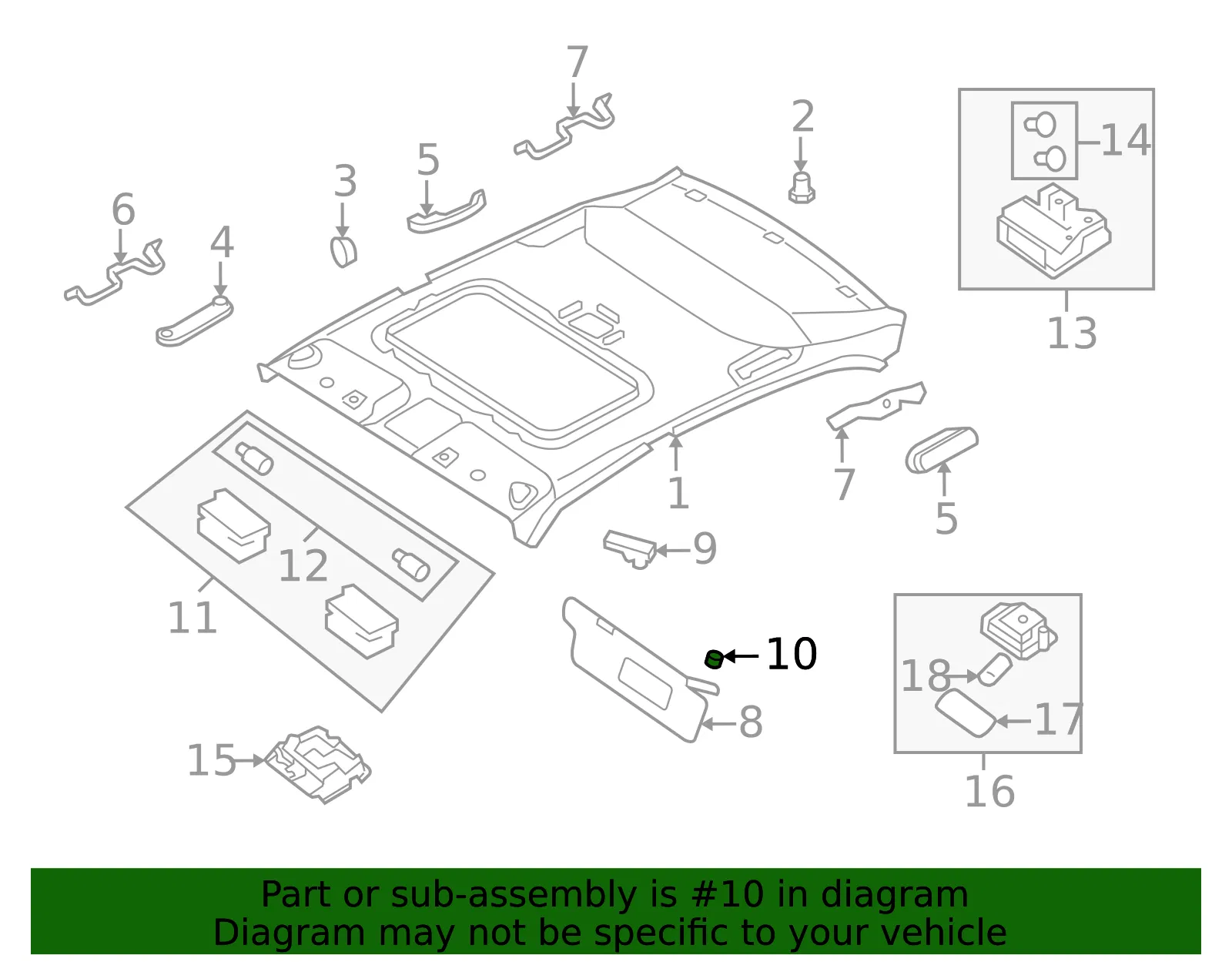 Sun-Visor Cover - Kia (85238-2G000QW) - view 2