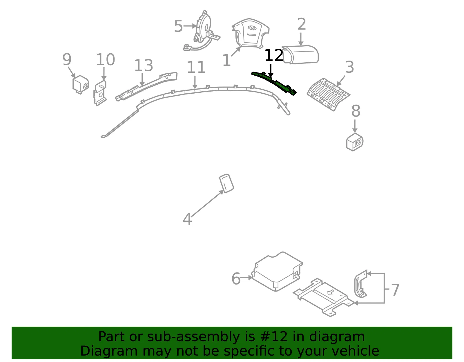 Head Air Bag Front Bracket - Driver's Side (LH) - Kia (85350-3F200) - view 2