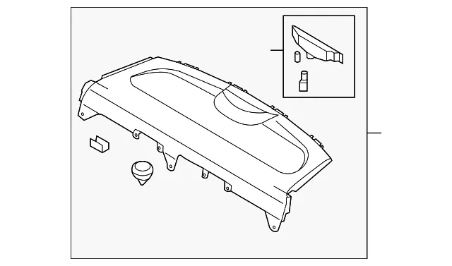 Pkg Tray Trim - Kia (85610-1M8008O)