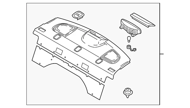 Pkg Tray Trim - Kia (85610-2F552VA)