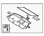 Pkg Tray Trim - Kia (85610-2G040S8) - view 3
