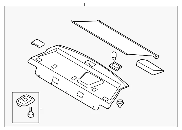 Pkg Tray Trim - Kia (85610-2G100S8)