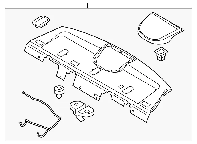Pkg Tray Trim - Kia (85610-3F090VA)