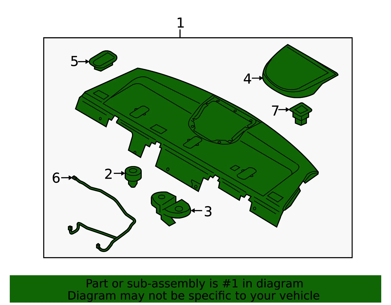 Pkg Tray Trim - Kia (85610-3F090VA) - view 2