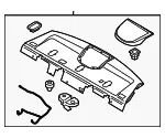 Pkg Tray Trim - Kia (85610-3F090VA) - view 3