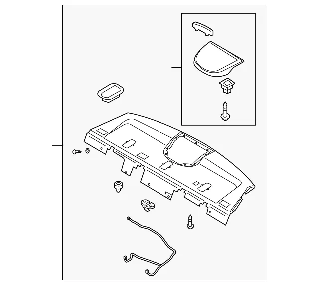 Pkg Tray Trim - Kia (85610-3F150LK)