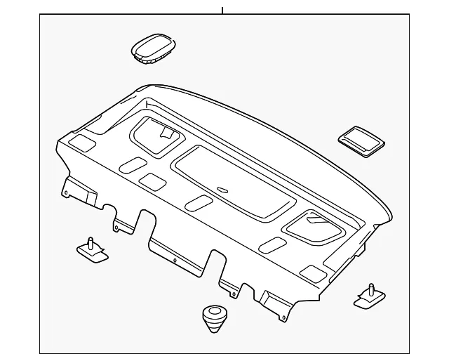 Pkg Tray Trim - Kia (85610-3R590WK)