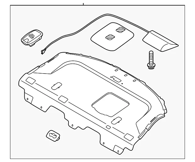 Pkg Tray Trim - Kia (85610-4C00087)